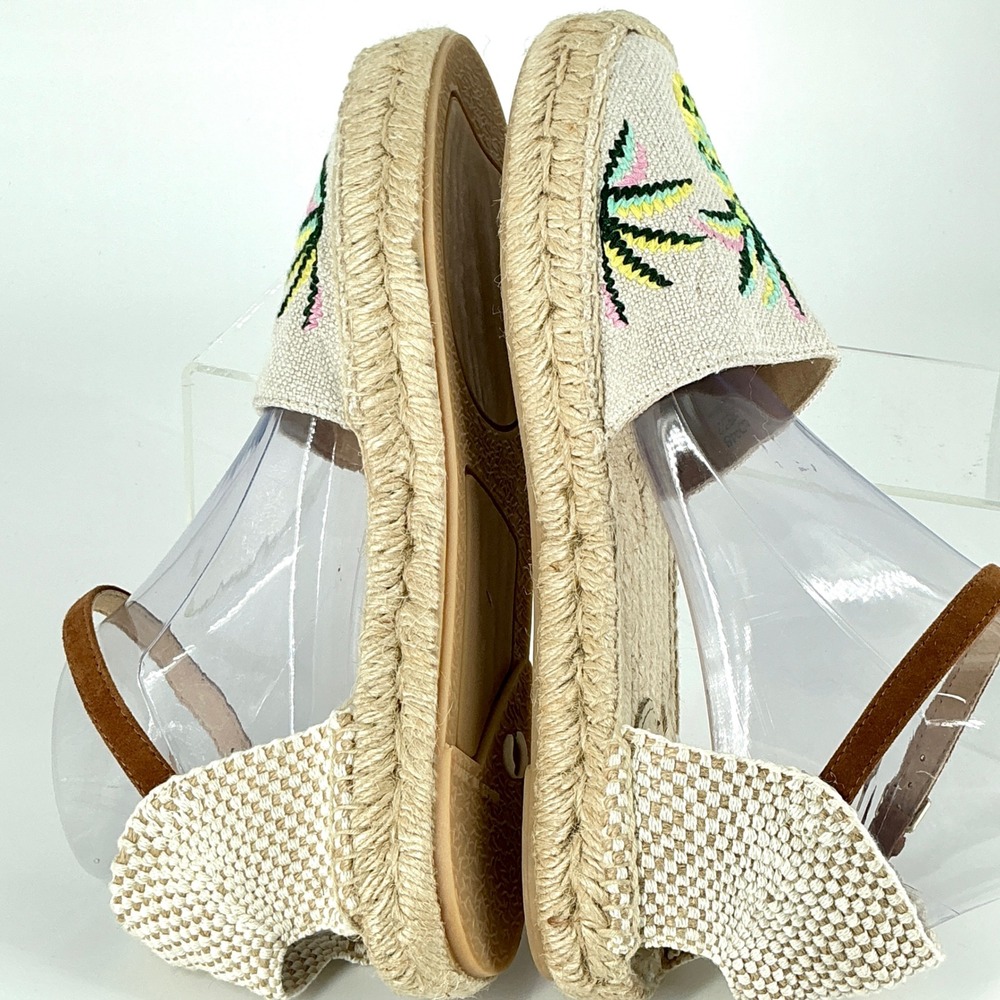 Boden Size 41 US 10 Pineapple Embroidered Espadrille Sandals Spain Anthropologie - Picture 11 of 11